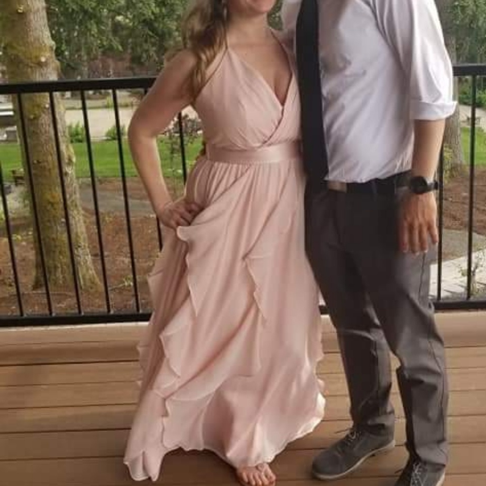 Vera Wang Blush bridesmaid dress